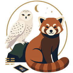 The DuoSages owl and red panda